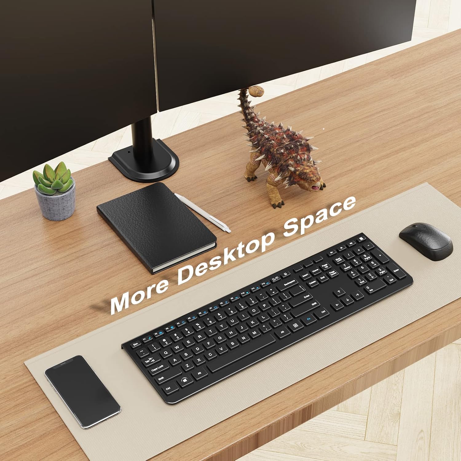 Thumbnail 6 de PUTORSEN Triple Monitor Arm (30.5 inch) for 3 x 13"-32" screens, VESA 75x75/100x100, black