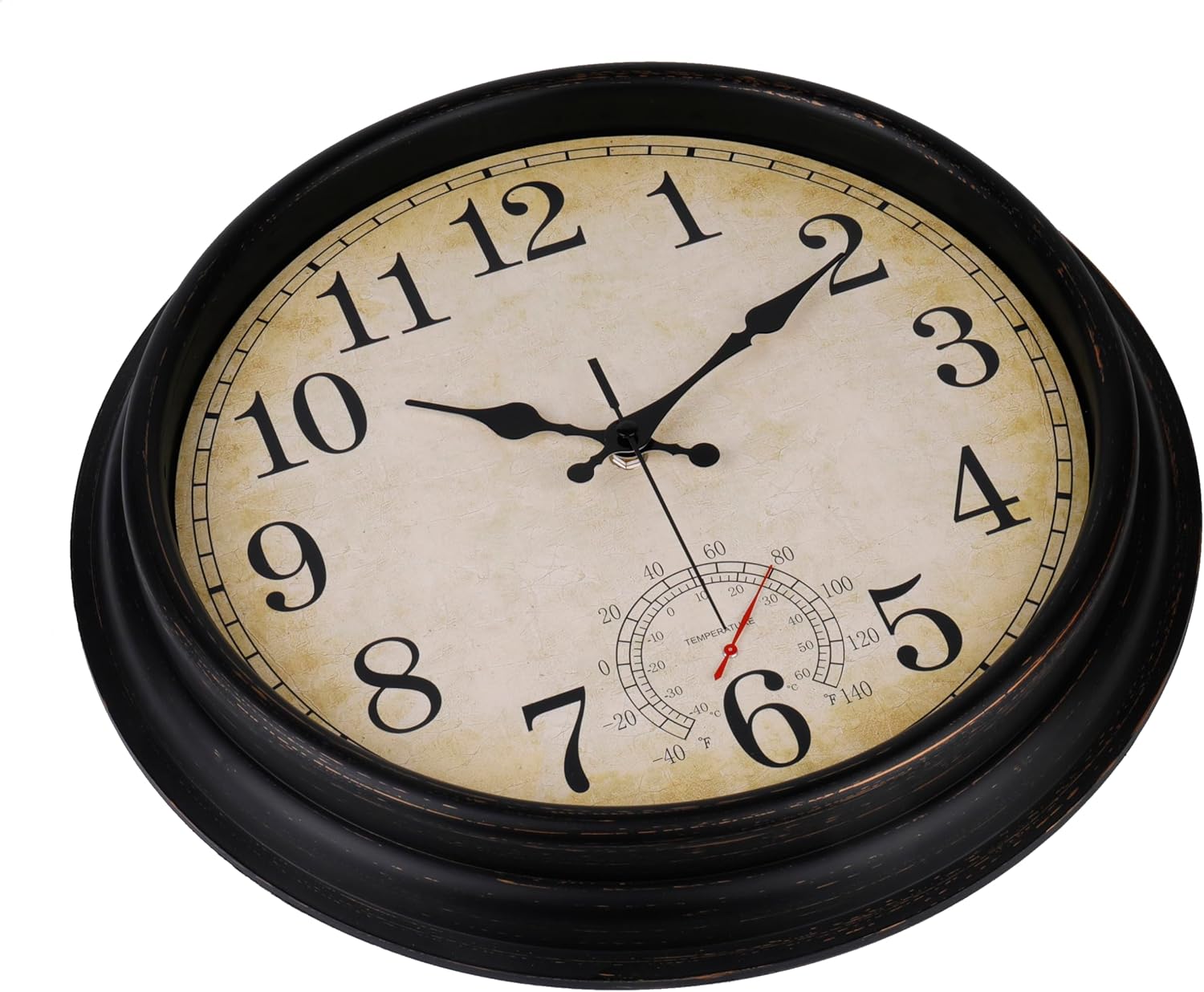 Thumbnail 6 de Jomparis Wanduhr mit Temperaturanzeige (40 cm) in Antik-Bronze für außen
