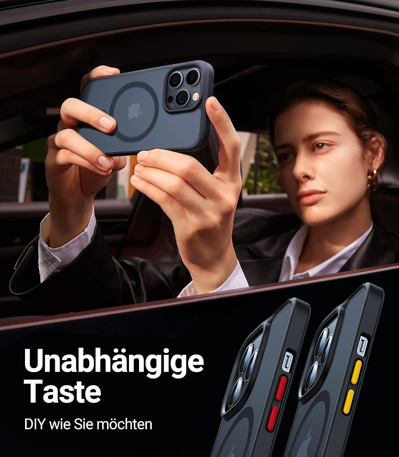 Thumbnail 6 de TORRAS Guardian-Mag Hülle für iPhone 13 Pro mit MagSafe, 19 N Magnetstärke und 360°-Schutz (schwarz)