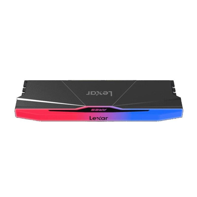 Detalle de Lexar Ares RGB LD5U16G60C28BR-RGD, memoria RAM DDR5 de 32 GB, 6000 MHz y CL28