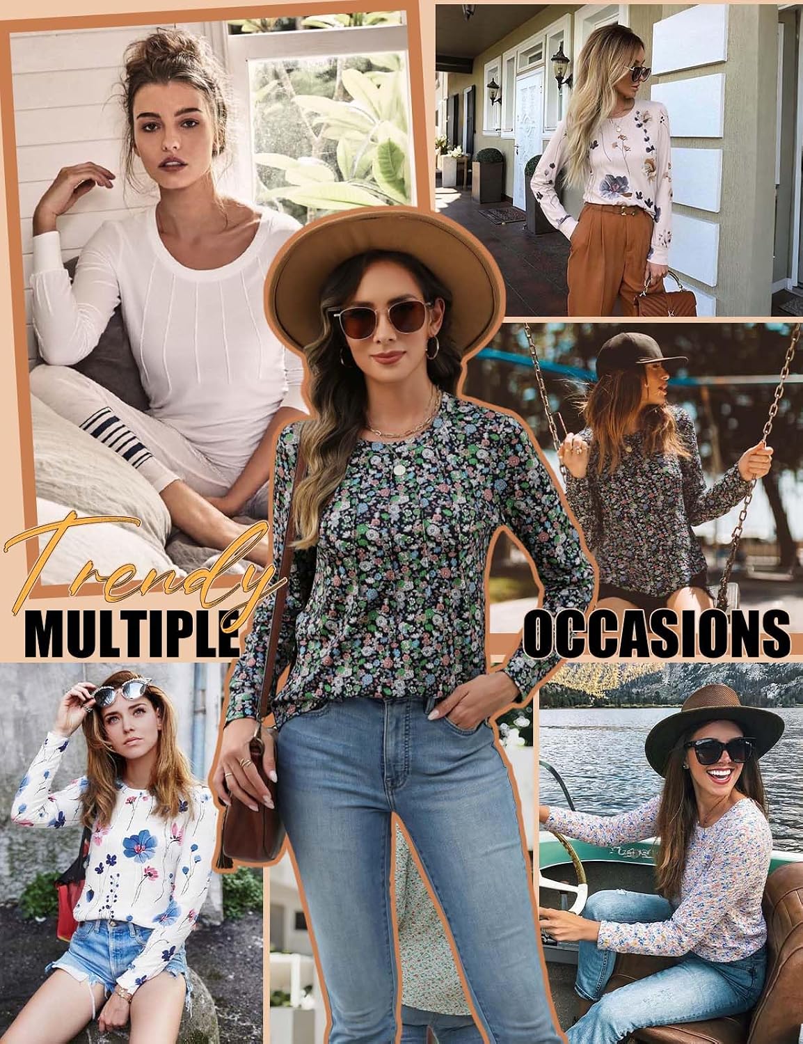 Thumbnail 6 de heekpek Camiseta manga larga mujer estampado floral