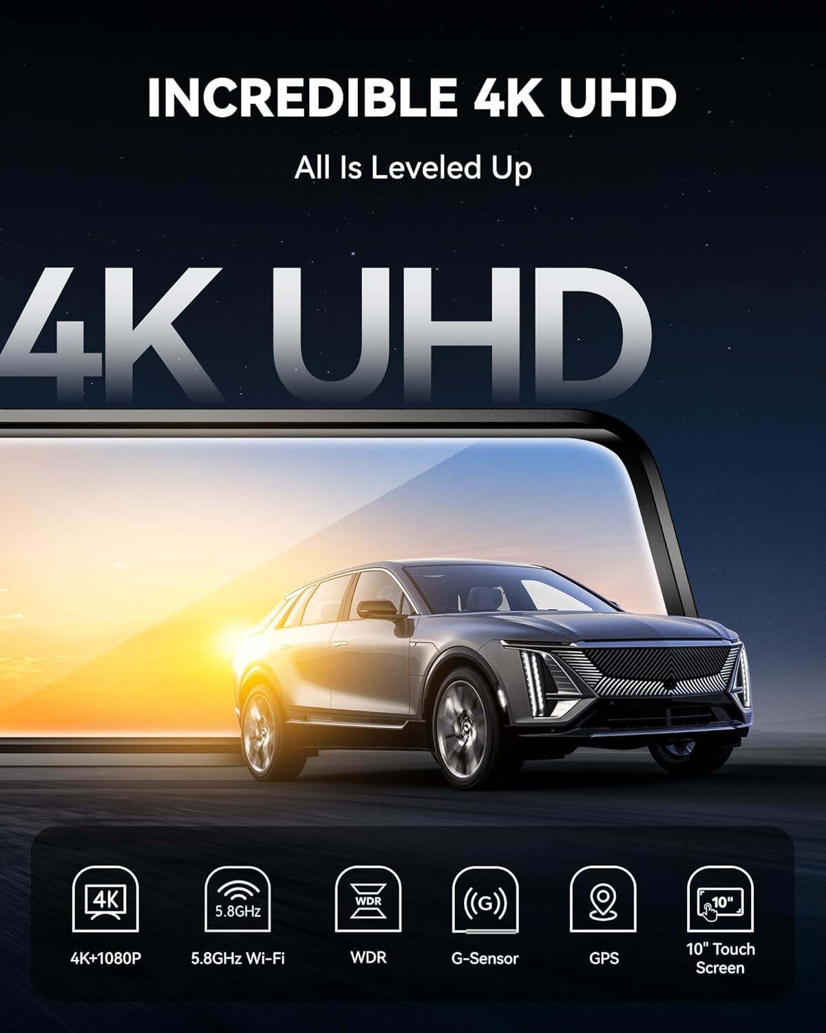 Thumbnail 2 de WOLFBOX G930 Telecamera per specchio retrovisore 10" 4K