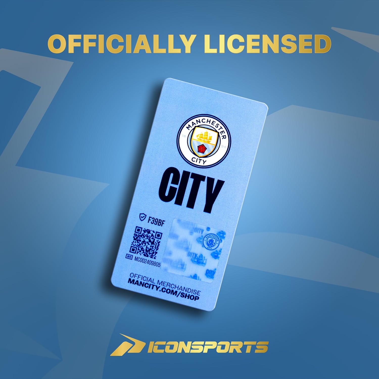 Thumbnail 5 de Icon Sports Officially Licensed Manchester City FC Pullover Hoodie (Unisex) — Sky Blues team spirit