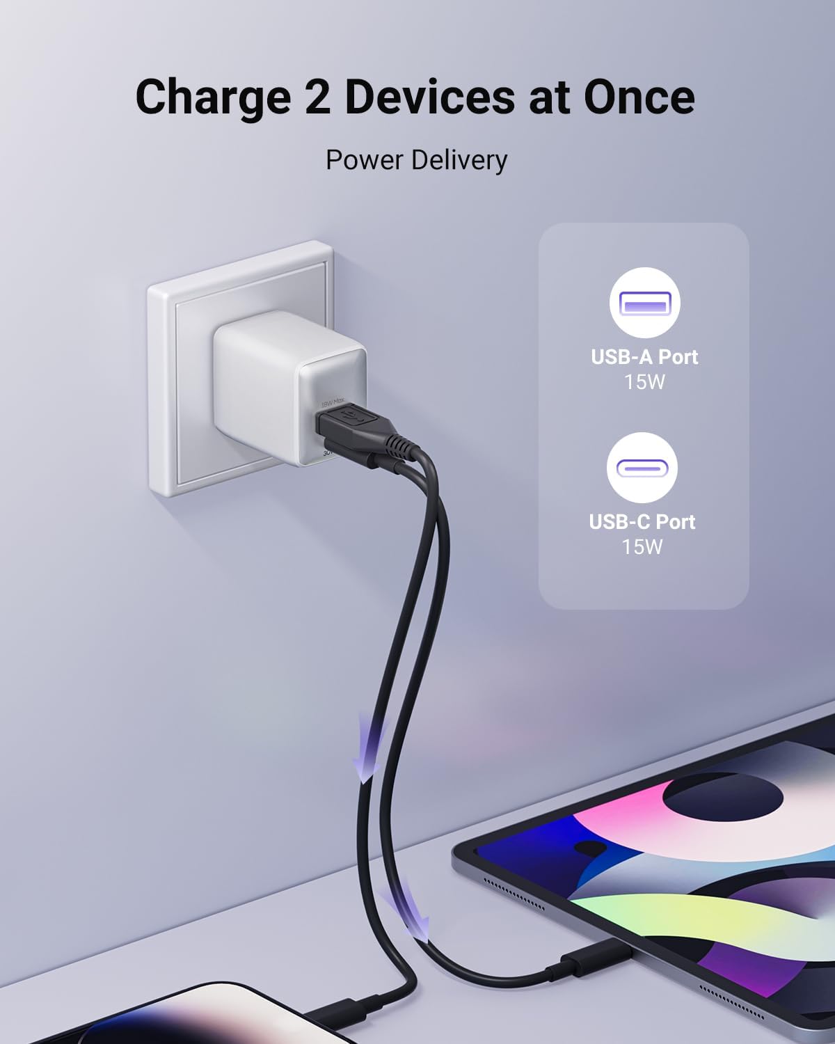Detalle 1 de wegear USB C Fast Charging Charger 30W