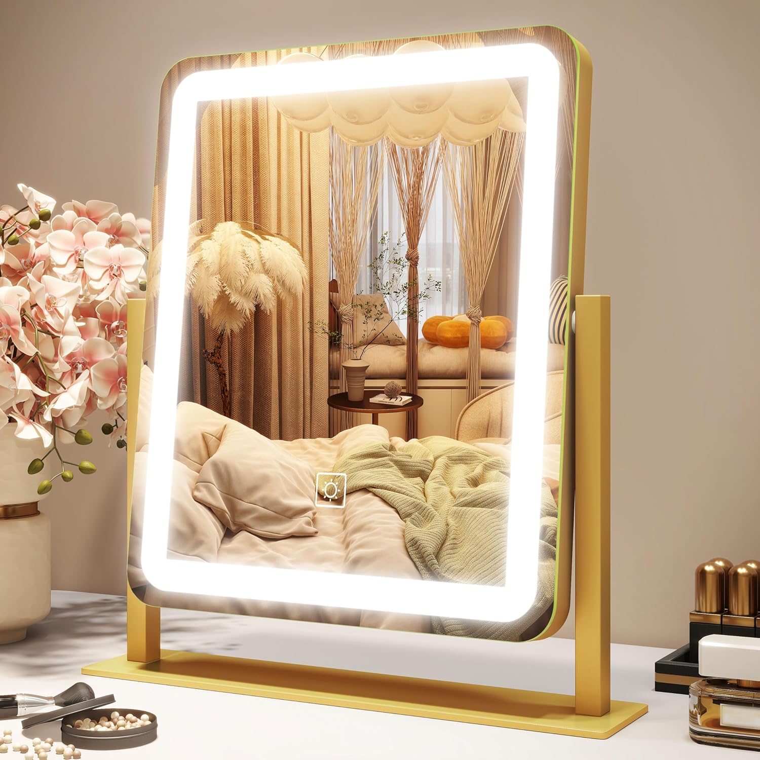 Thumbnail 6 de ROLOVE 14x12 Vanity Mirror with Lights – 360° Rotation, 3 Color Modes & Smart Touch (White)