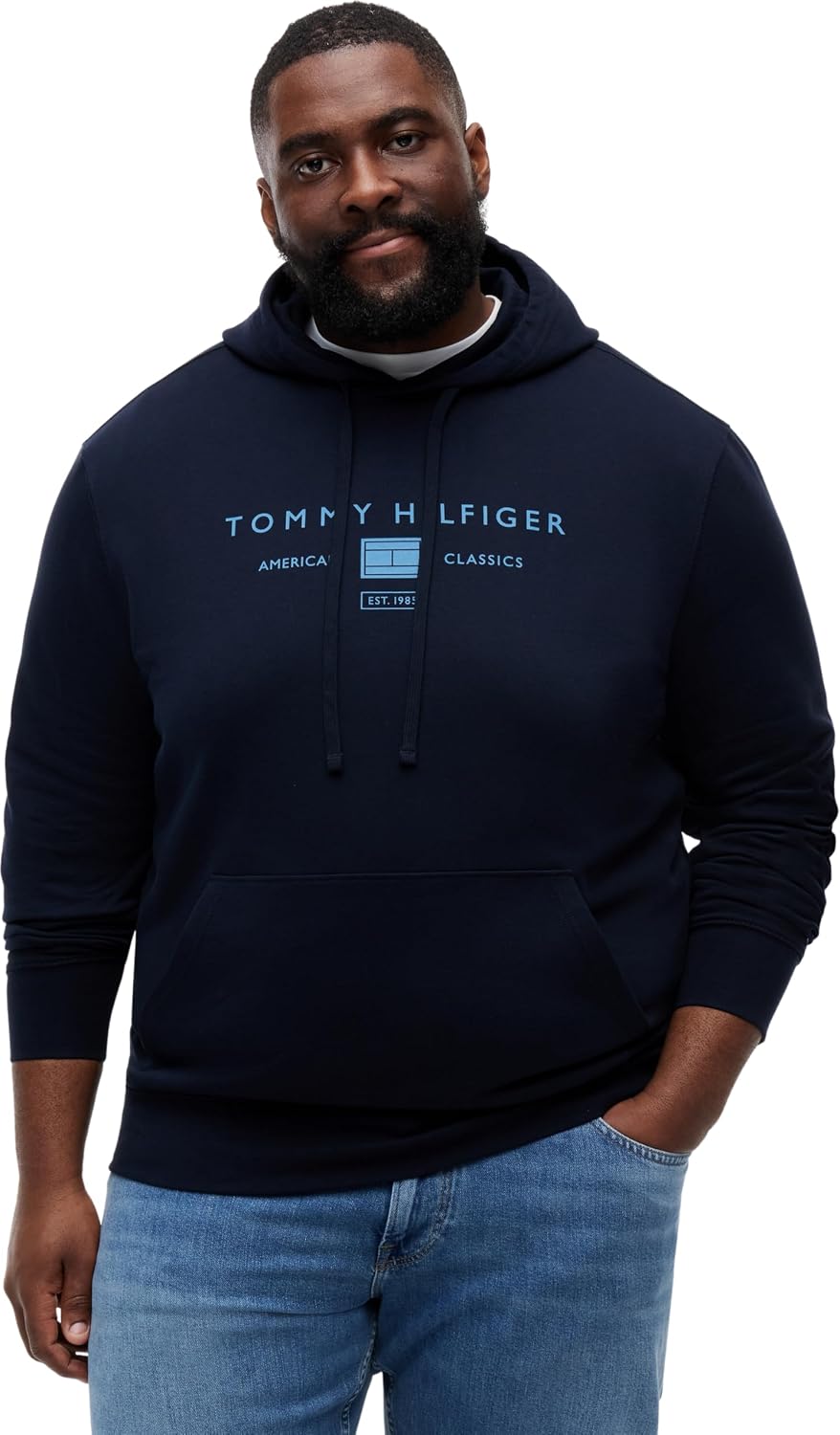 Detalle de Tommy Hilfiger BT-Brand L0ve TR Mono Stck HDY-b Felpa con Cappuccio e Zip Uomo