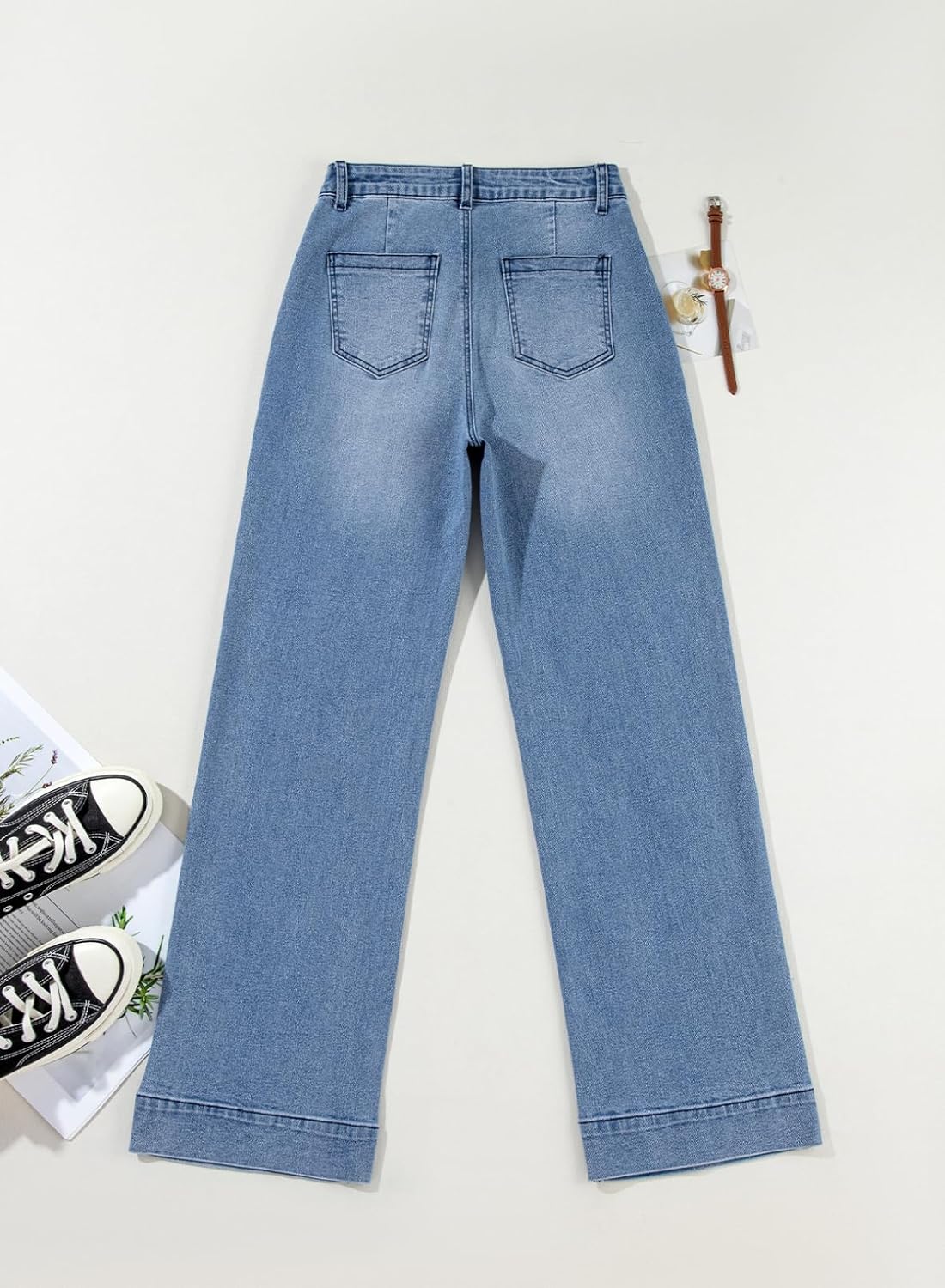 Thumbnail 4 de Astylish Wide Leg Jeans High Waisted
