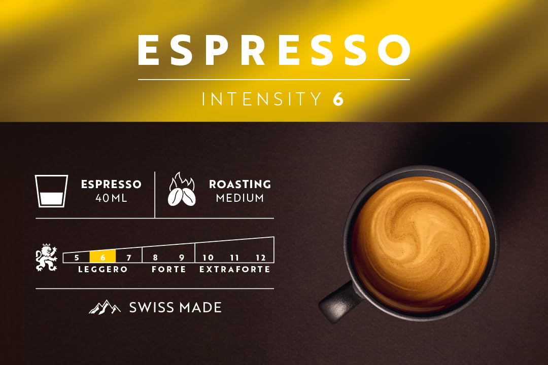 Detalle de Café Royal Espresso – Nespresso-kompatible Kaffeekapseln, 36 Stk, 100 % Arabica, fruchtig, mittlere Röstung, Intensität 6/12