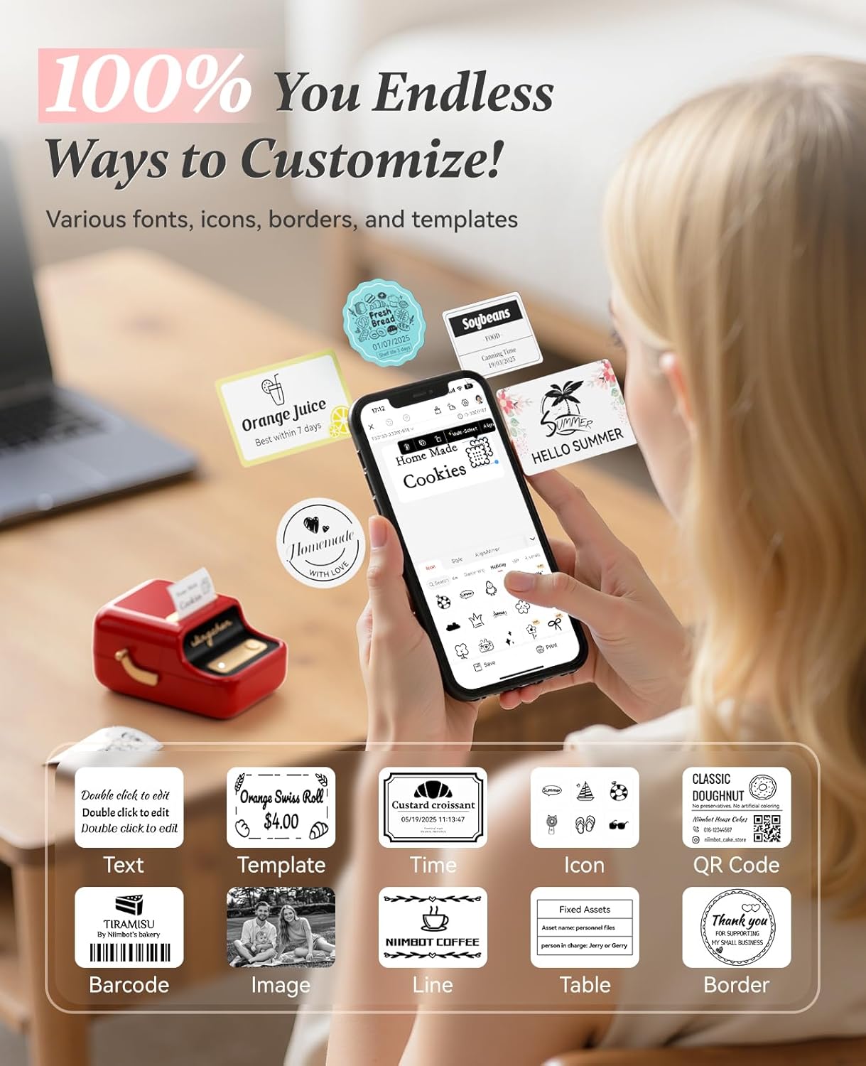 Thumbnail 5 de NIIMBOT B21 Mini etichettatrice termica 50×30 mm 🖨