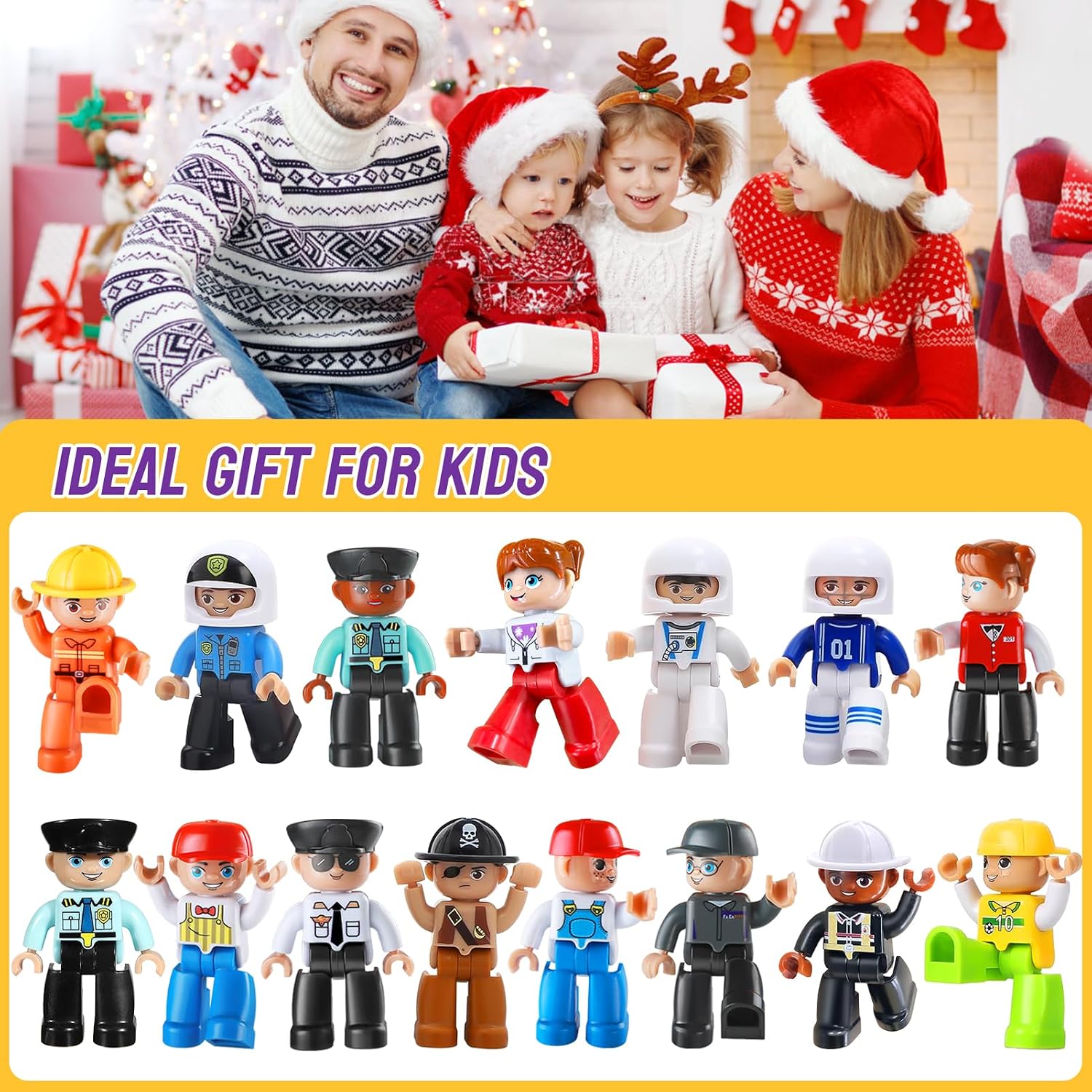 Thumbnail 5 de Large Magnetic People Figures 15pcs 3" 🧲