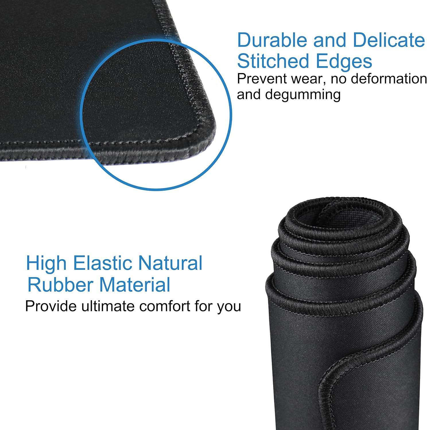 Detalle de BOOEUDI YLY2047-BLK-80-SRK2 Extended Mouse Pad, 31.5 x 11.8 in, Black