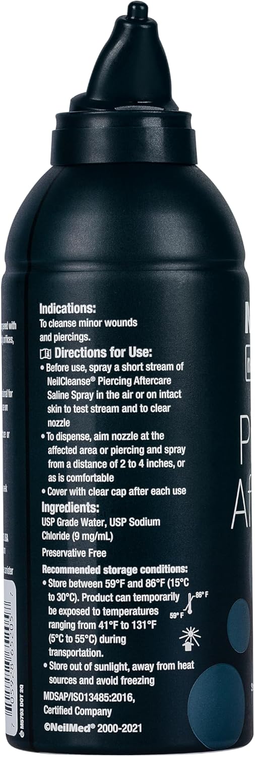 Detalle 2 de NeilMed Neilcleanse Soin pour piercing Brume fine - 177,5 g