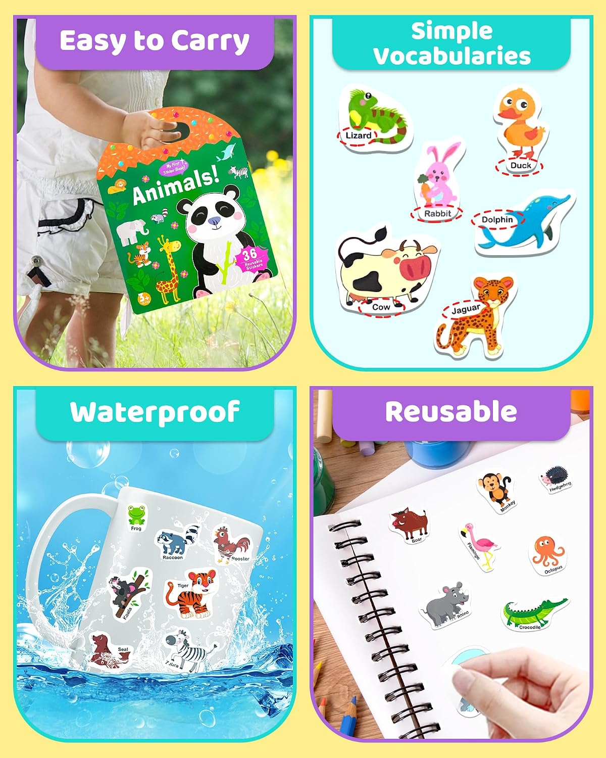 Thumbnail 4 de Benresive Reusable Sticker Book 3+