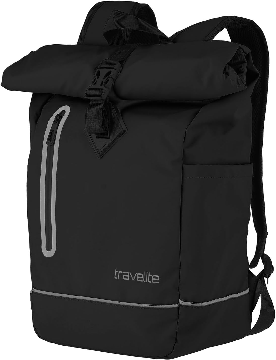 Detalle de Travelite BASICS Rolltop-Rucksack wasserfest mit Reflektoren (19 Liter)