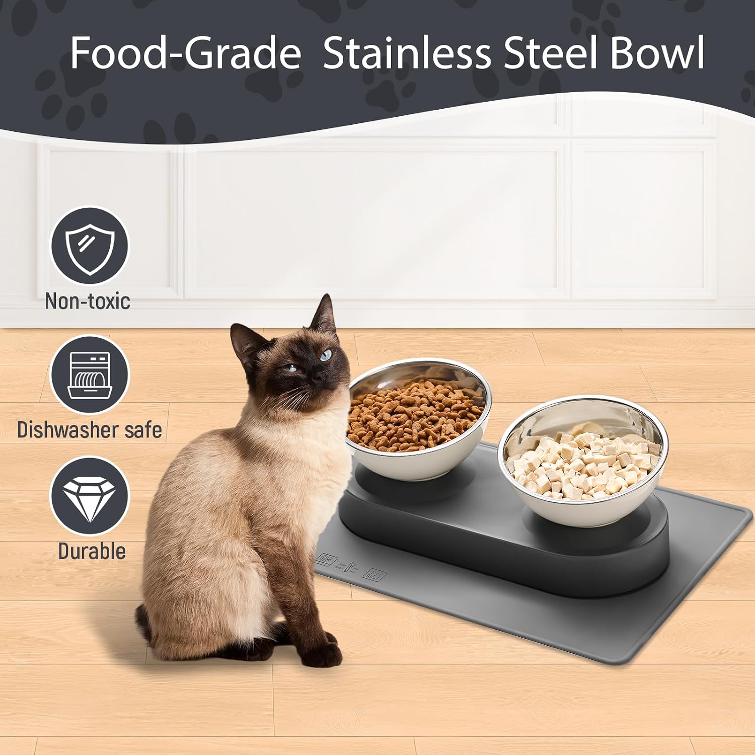 Detalle 2 de Marchul Cat Bowls Tilted 15° Raised Double Bowl
