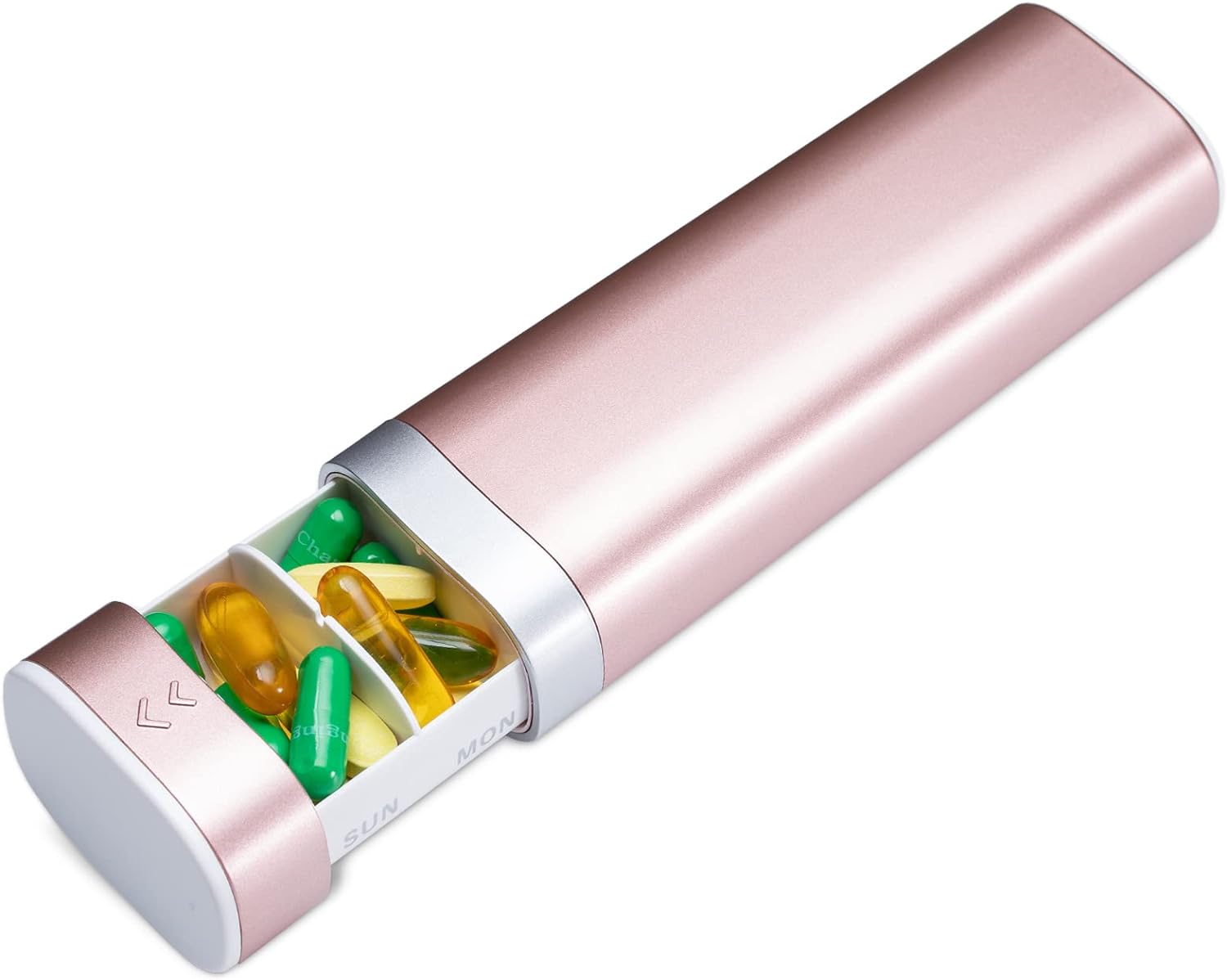 Detalle de Betife 7 Day Pill Box with 1-Time-Daily Slots – Compact, Travel-Friendly Weekly Organiser