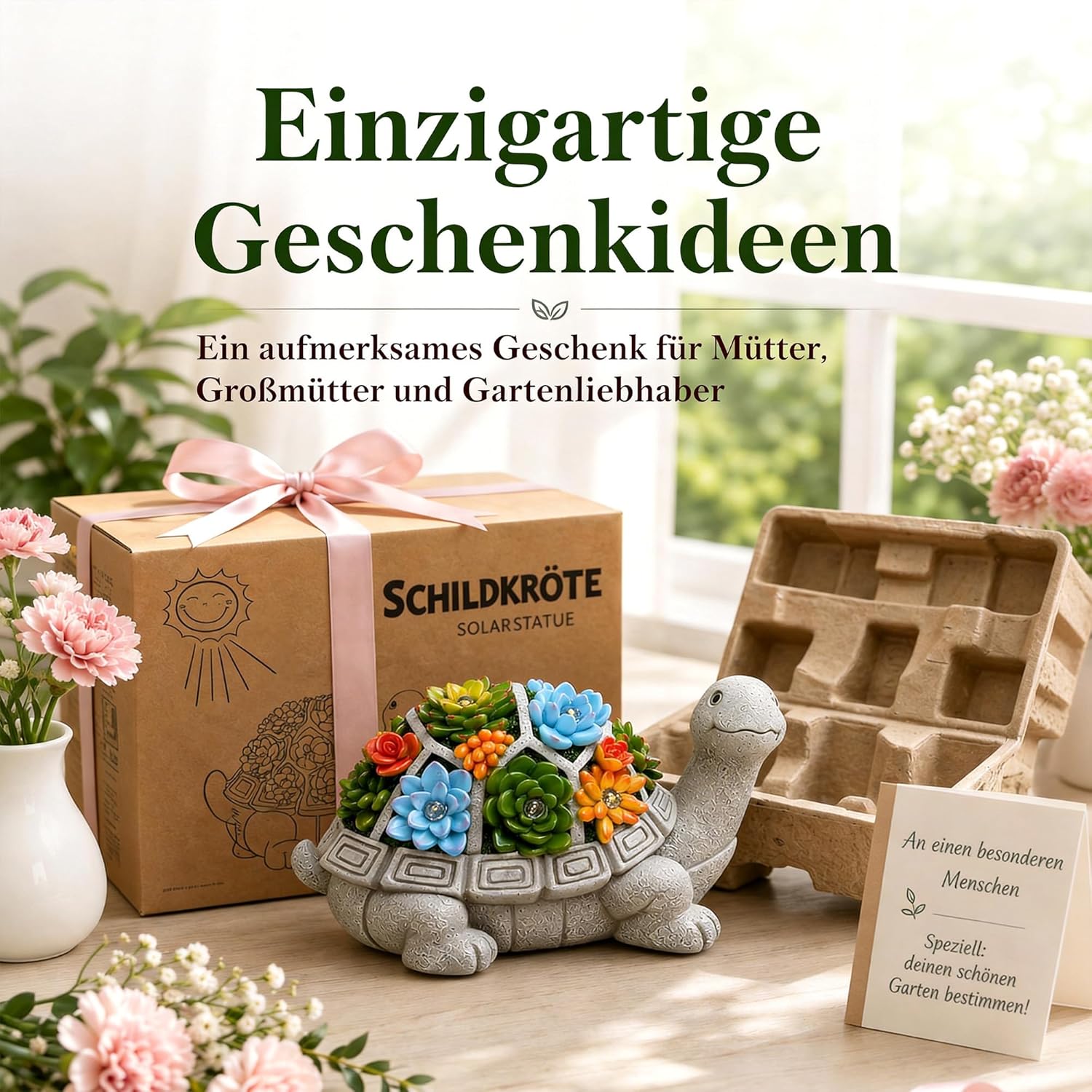 Detalle 2 de Yeomoo Schildkröte Gartendeko 12,5 cm 🐢