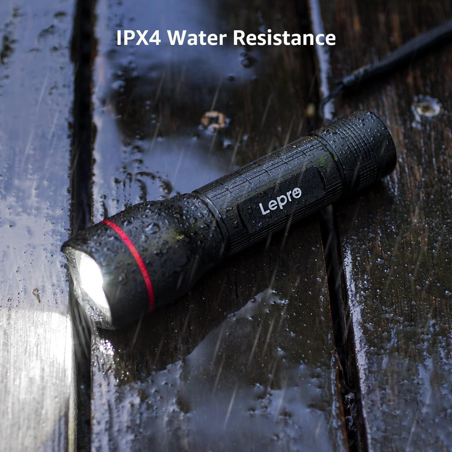 Detalle de Lepro LED Taschenlampe LE2000 – extrem hell, zoombar, 5 Modi, wasserdicht IPX4