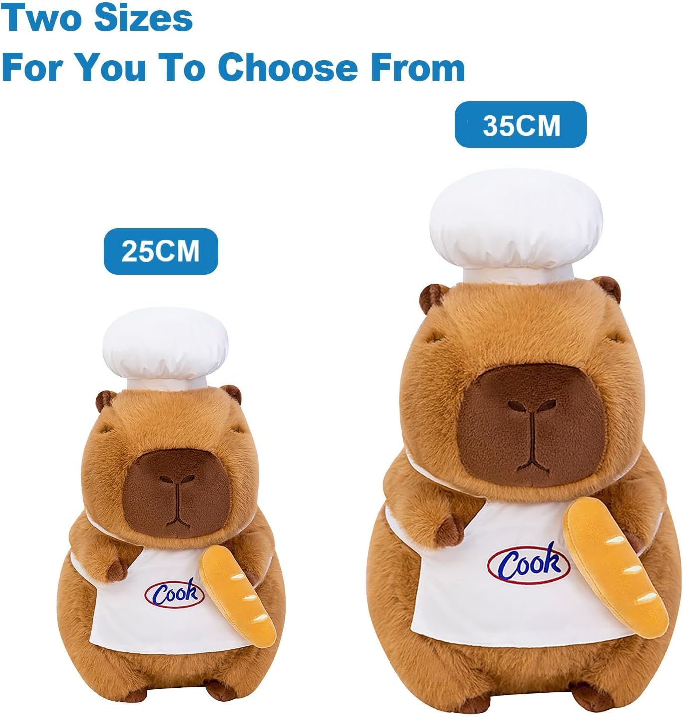 Detalle de Shownicer Capybara Plüschkissen – kuschelweiches Kuscheltier, 35 cm, CE-zertifiziert