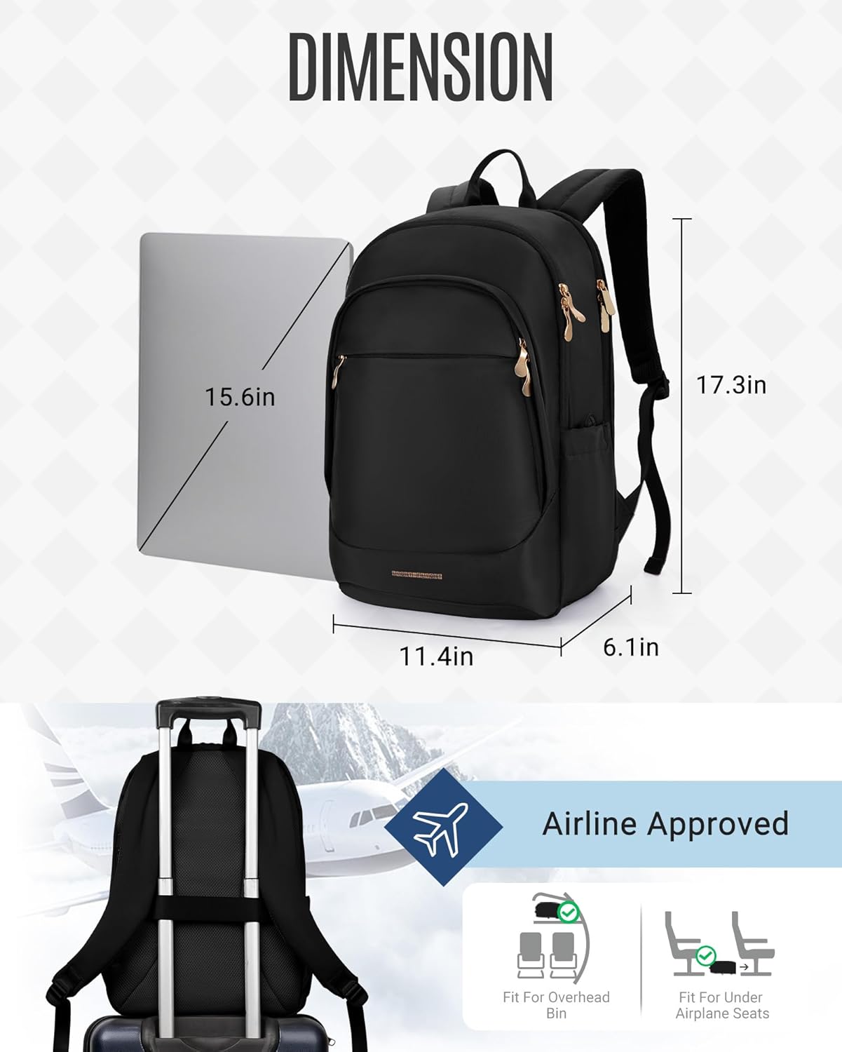 Detalle de LIGHT FLIGHT 15.6 Inch Travel Backpack