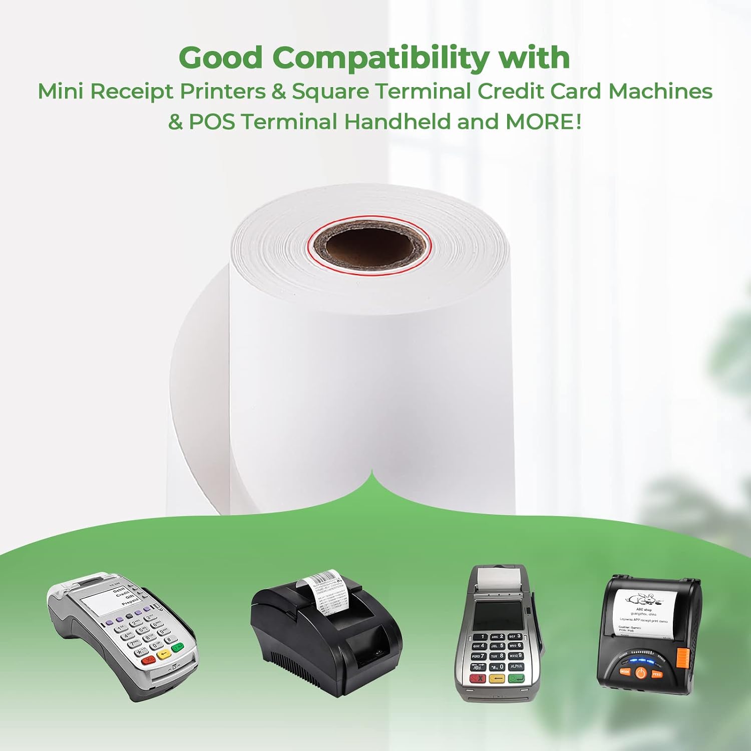 Detalle 2 de MUNBYN 56mm Thermal Receipt Paper, 50 Rolls, BPA- and BPS-Free