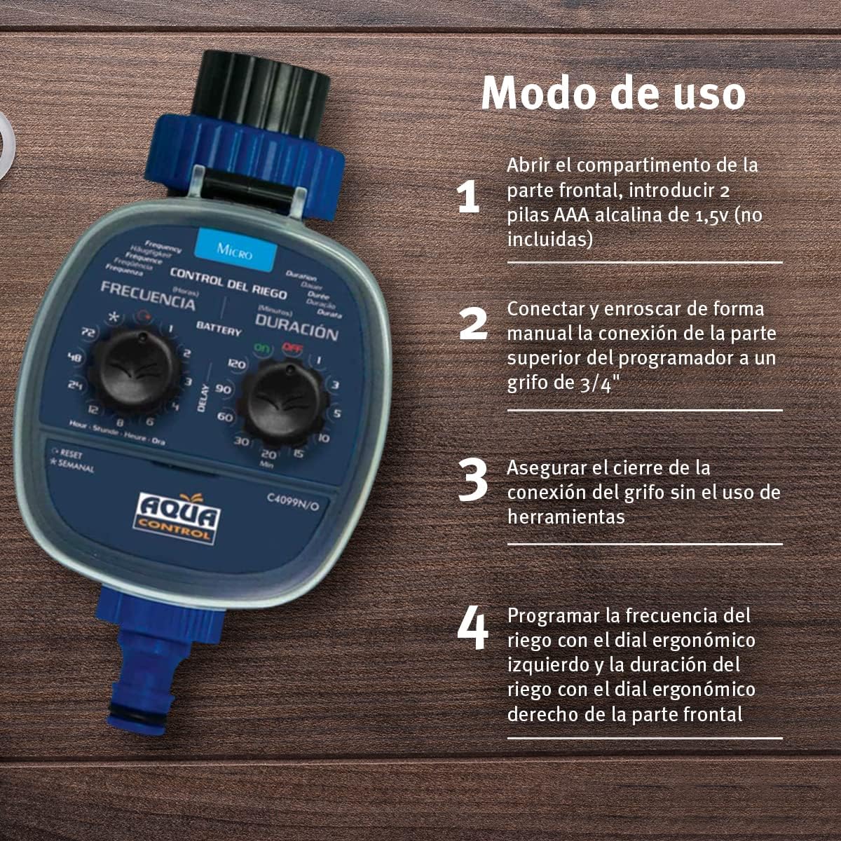 Thumbnail 4 de Aqua Control C4099O Programador de Riego para Jardín 💧