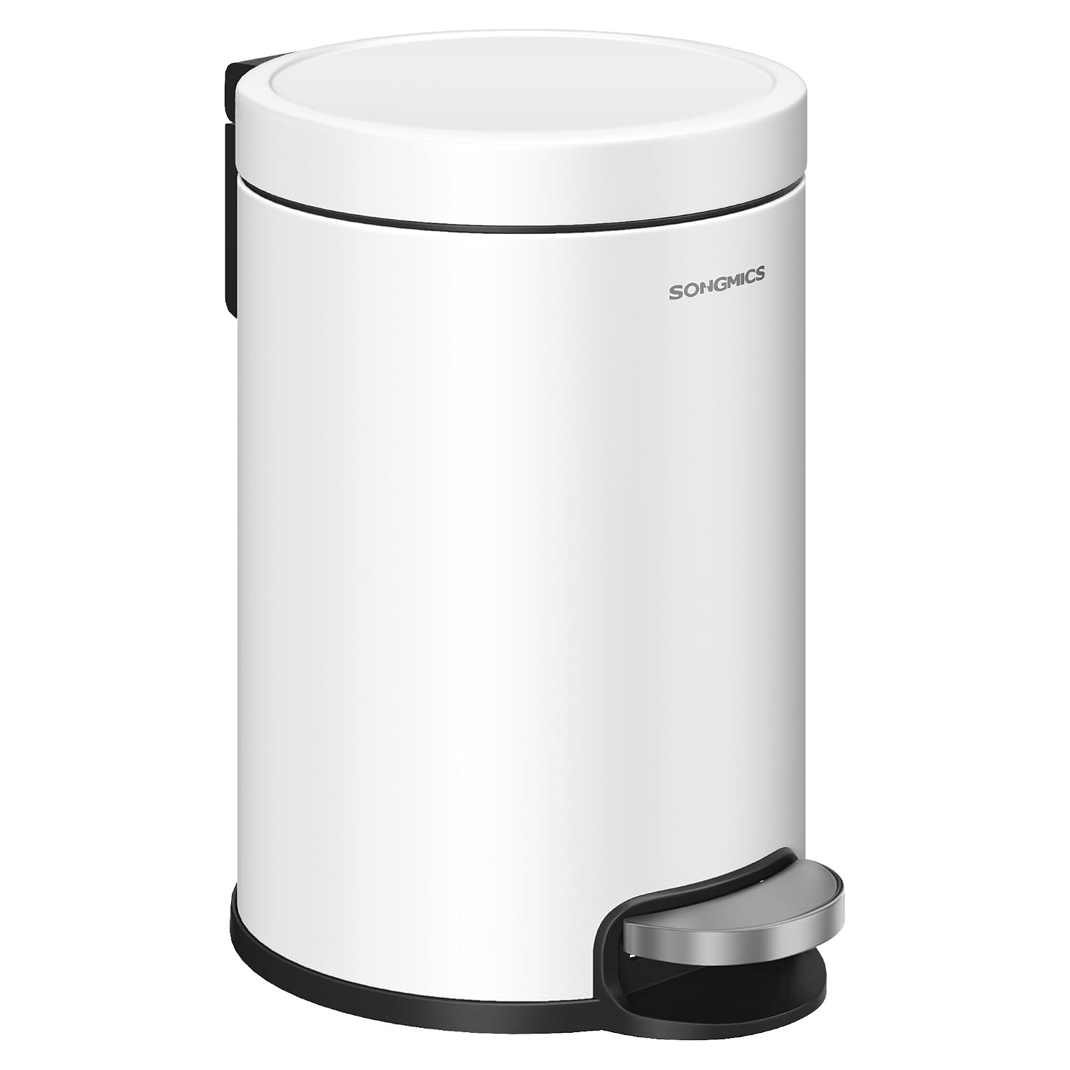 Detalle de SONGMICS LTB013WZ01 cestino da bagno da 3 L con pedale e chiusura morbida, bianco nuvola
