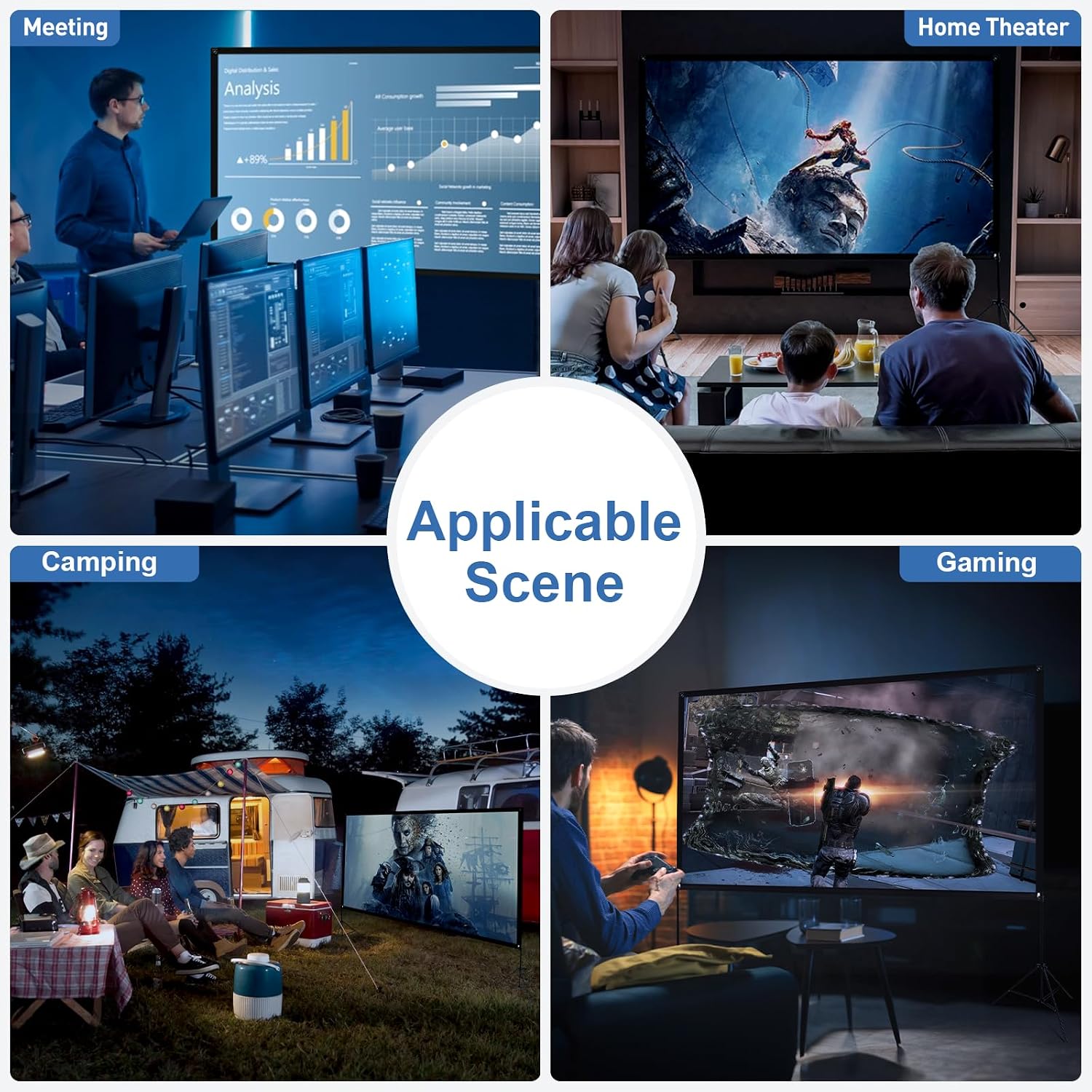 Detalle 2 de No Wrinkles 120 inch projector screen