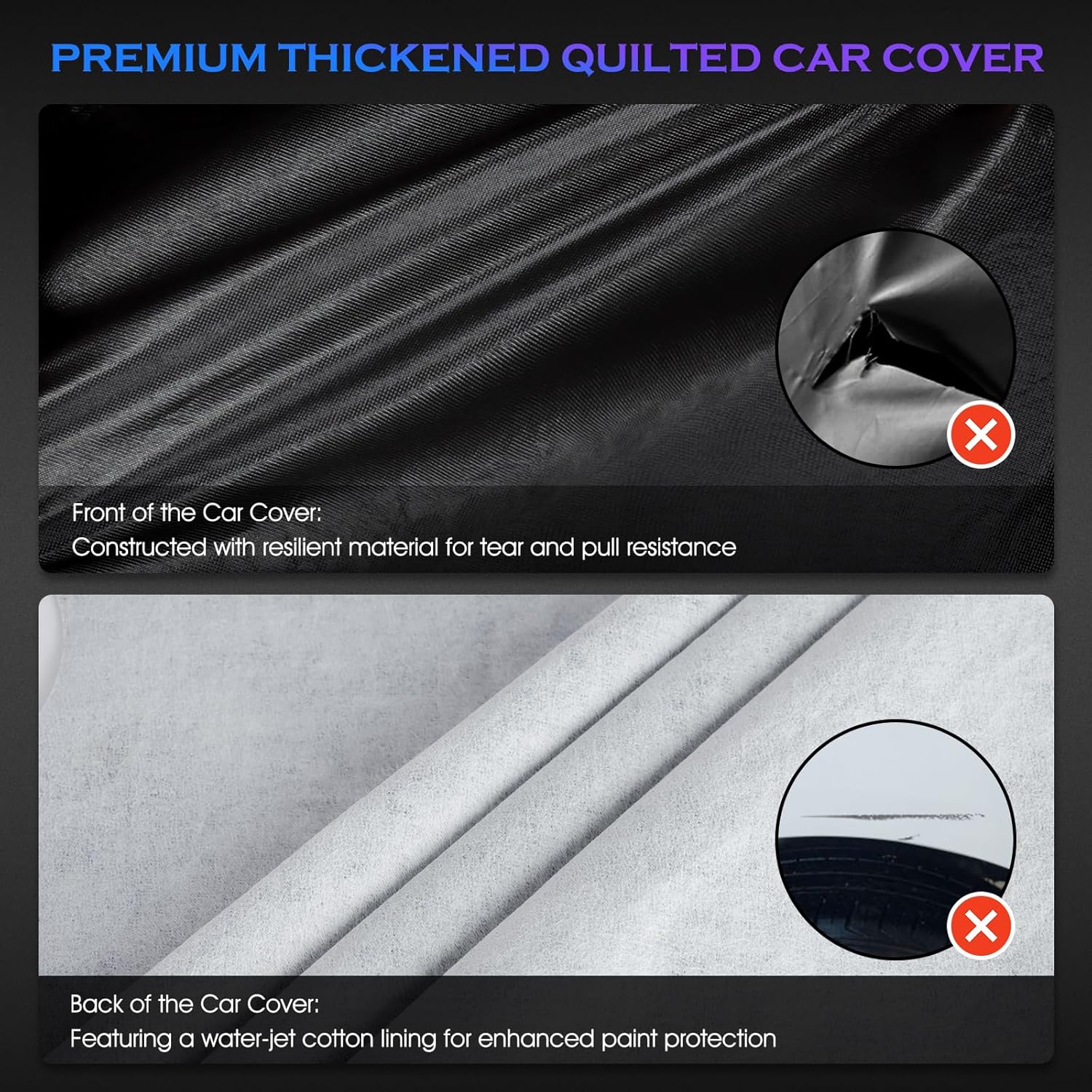 Thumbnail 1 de Car Cover Custom Fit for Toyota Tundra (2007-2026) — 6-Layer Waterproof Outdoor Truck Cover