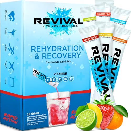 Detalle de Revival Rapid Rehydration Electrolytes Powder | High Strength Sachet Drink by Revival Shots