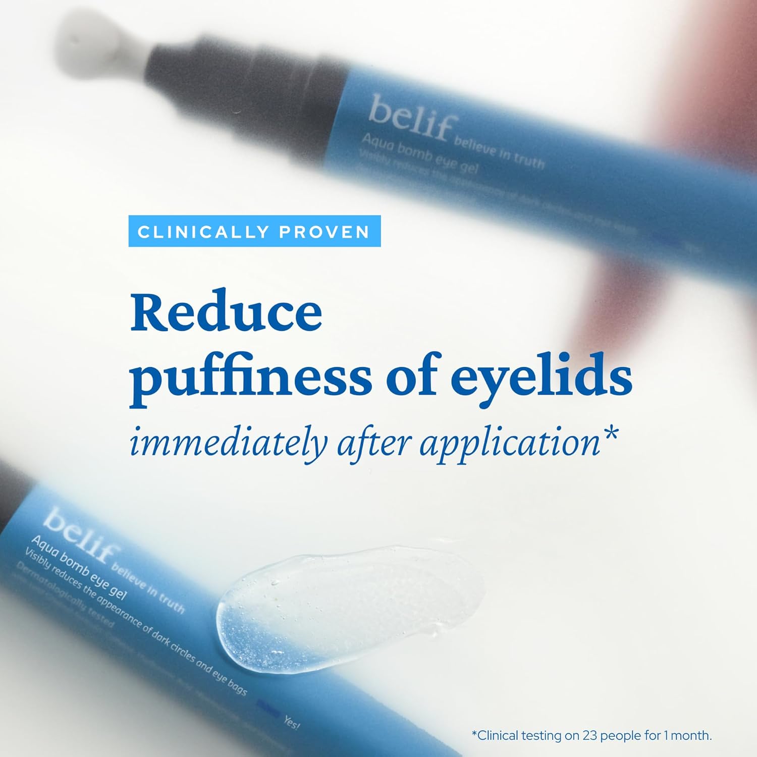 Detalle de belif Aqua Bomb Cooling Eye Gel: gels a base di caffeina e acido ialuronico per occhi freschi