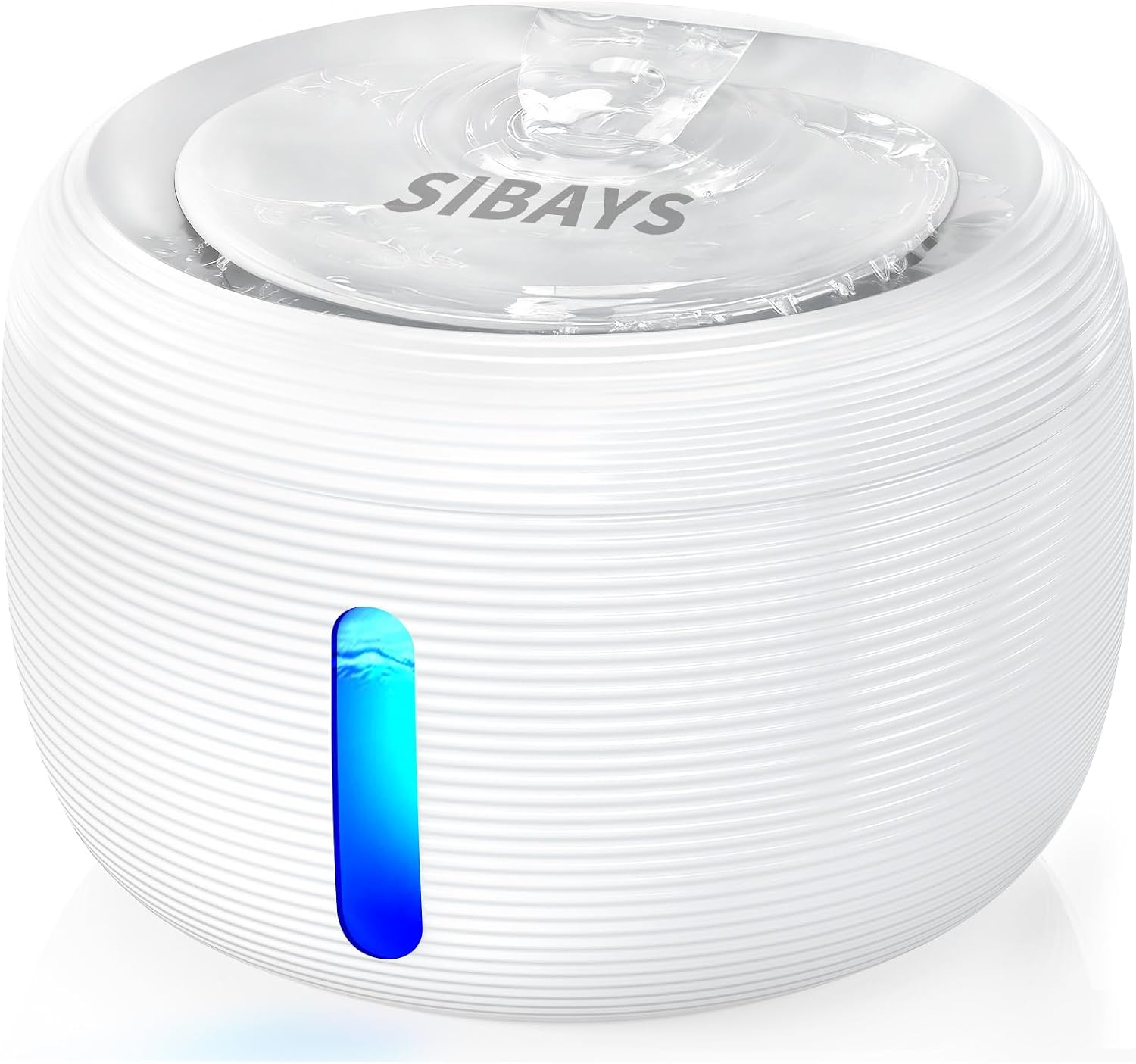 Detalle de SIBAYS Katzen-Trinkbrunnen mit 3,5 l, ultraleiser Pumpe (<25 dB) und LED-Fenster (FS77, BPA-frei)