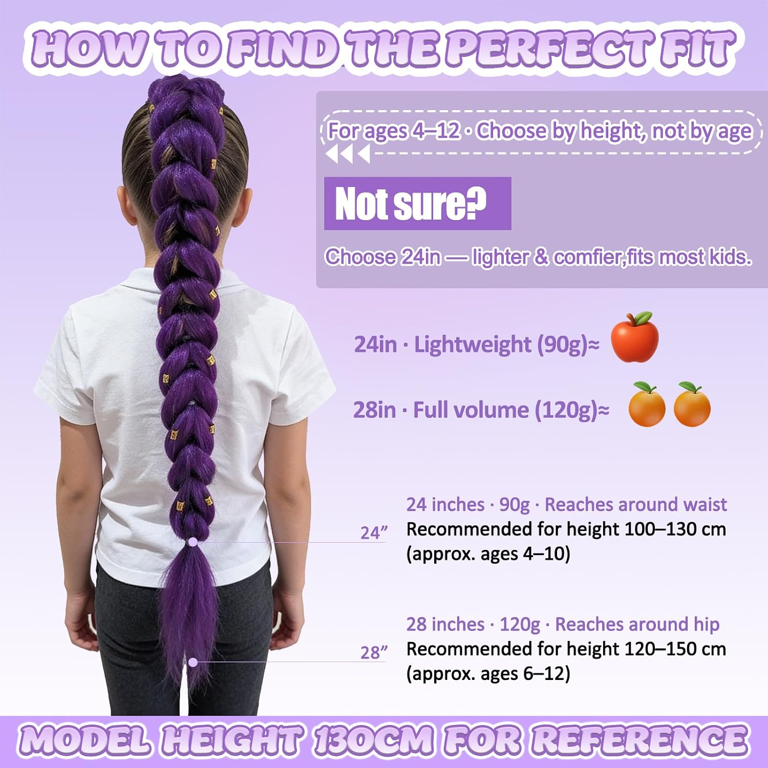 Detalle de Getgal Braided Ponytail 28-Inch