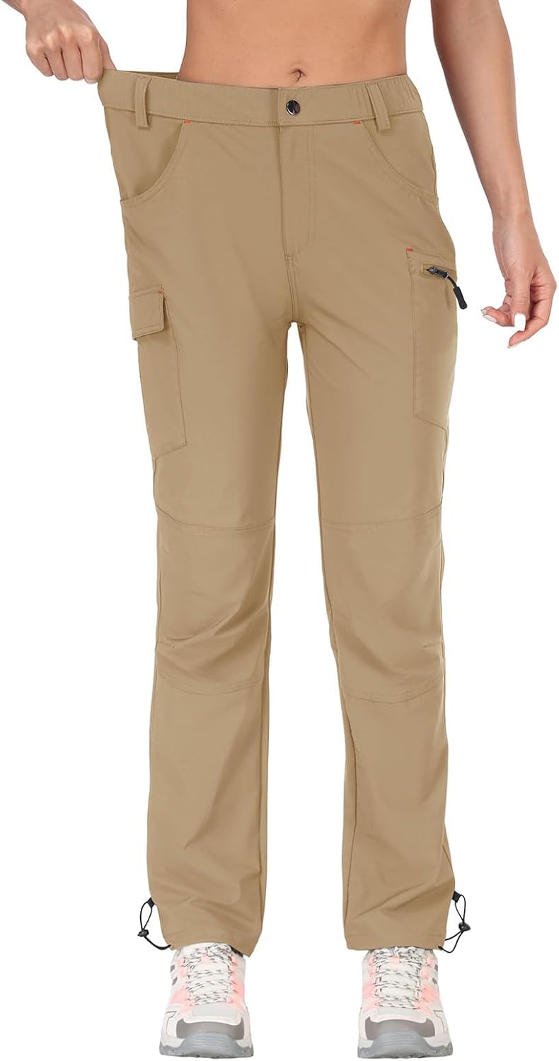 Detalle 2 de GymBrave Pantaloni Trekking Donna Cargo Capri 3/4 leggeri ad asciugatura rapida con tasche zip