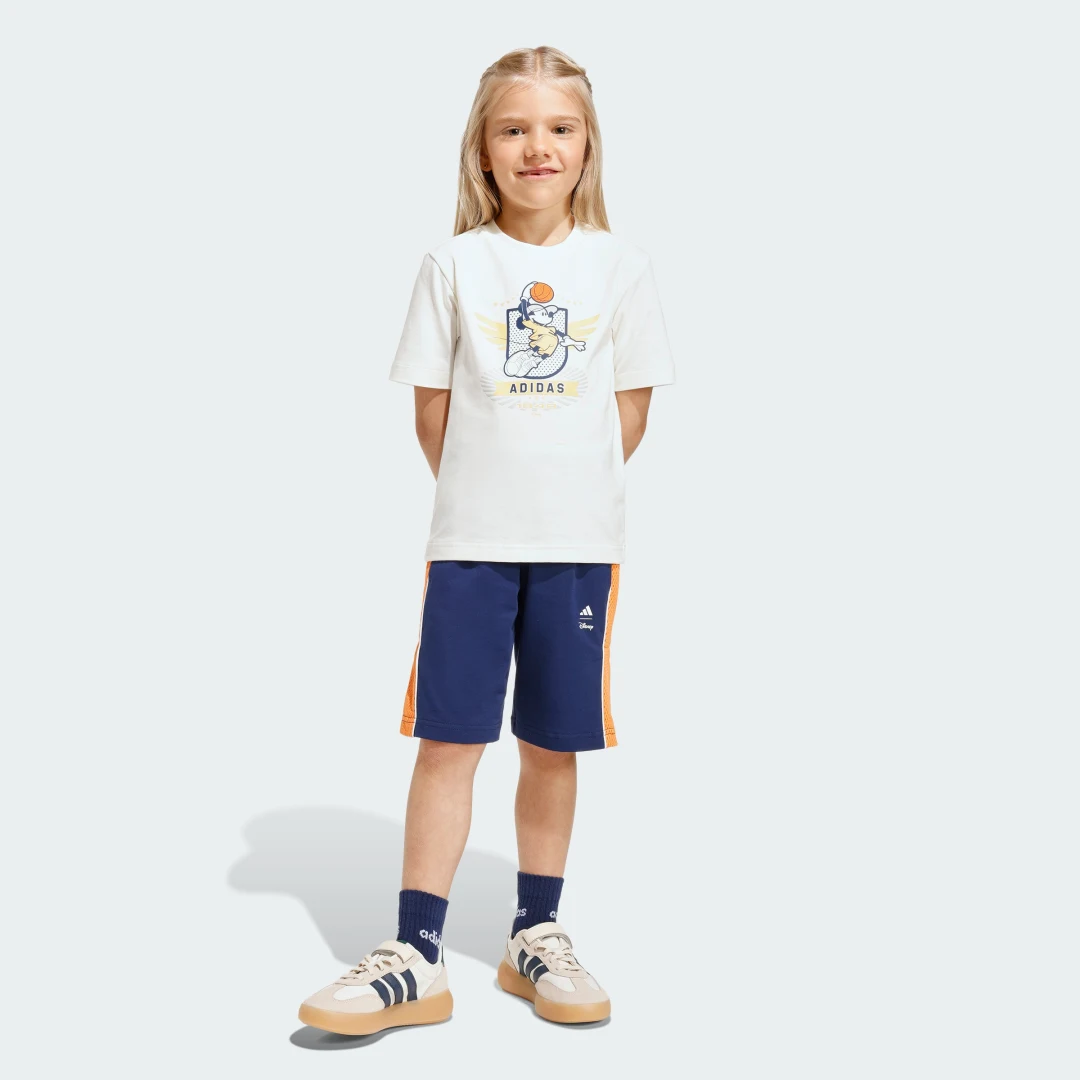 Detalle de Conjunto con camiseta Adidas Disney Mickey Mouse – Blanco