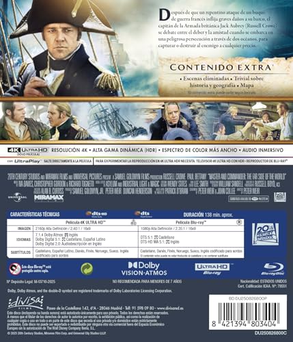 Thumbnail 1 de Master and Commander: Al Otro Lado del Mundo 4K UHD + Blu‑ray