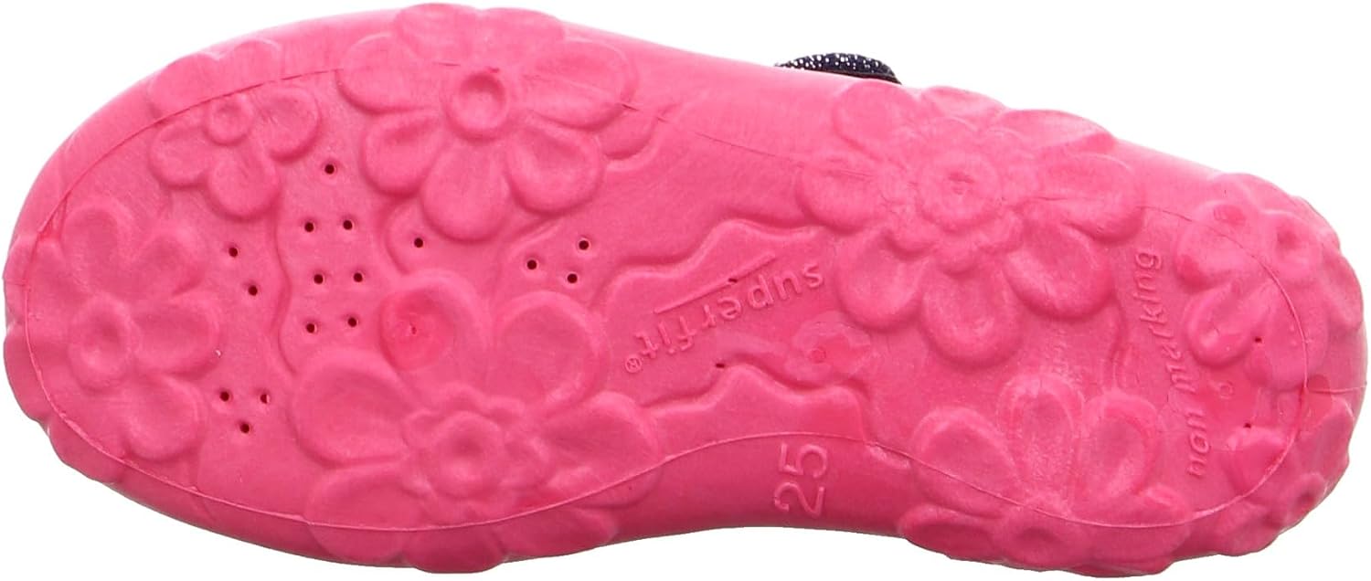 Detalle de Superfit BONNY Hausschuh Mädchen Blau – vegan, rutschhemmend und leicht
