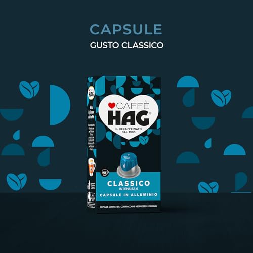 Detalle de Hag Capsule Espresso Decaffeinato Classico – 100 Capsule, Intensità 6