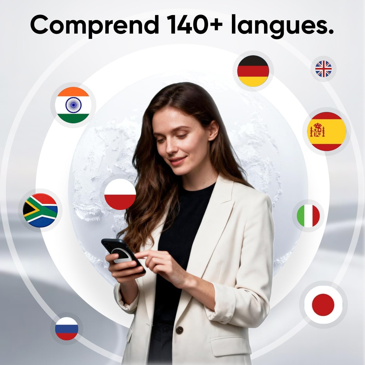 Detalle 2 de InnAIO T10 Traducteur vocal 140 langues