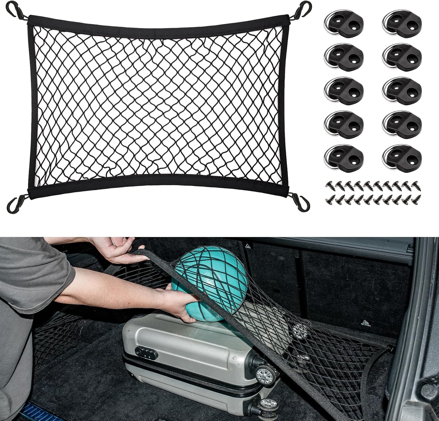 VEHIRIE Cargo Net Car Boot Net 70x50 cm