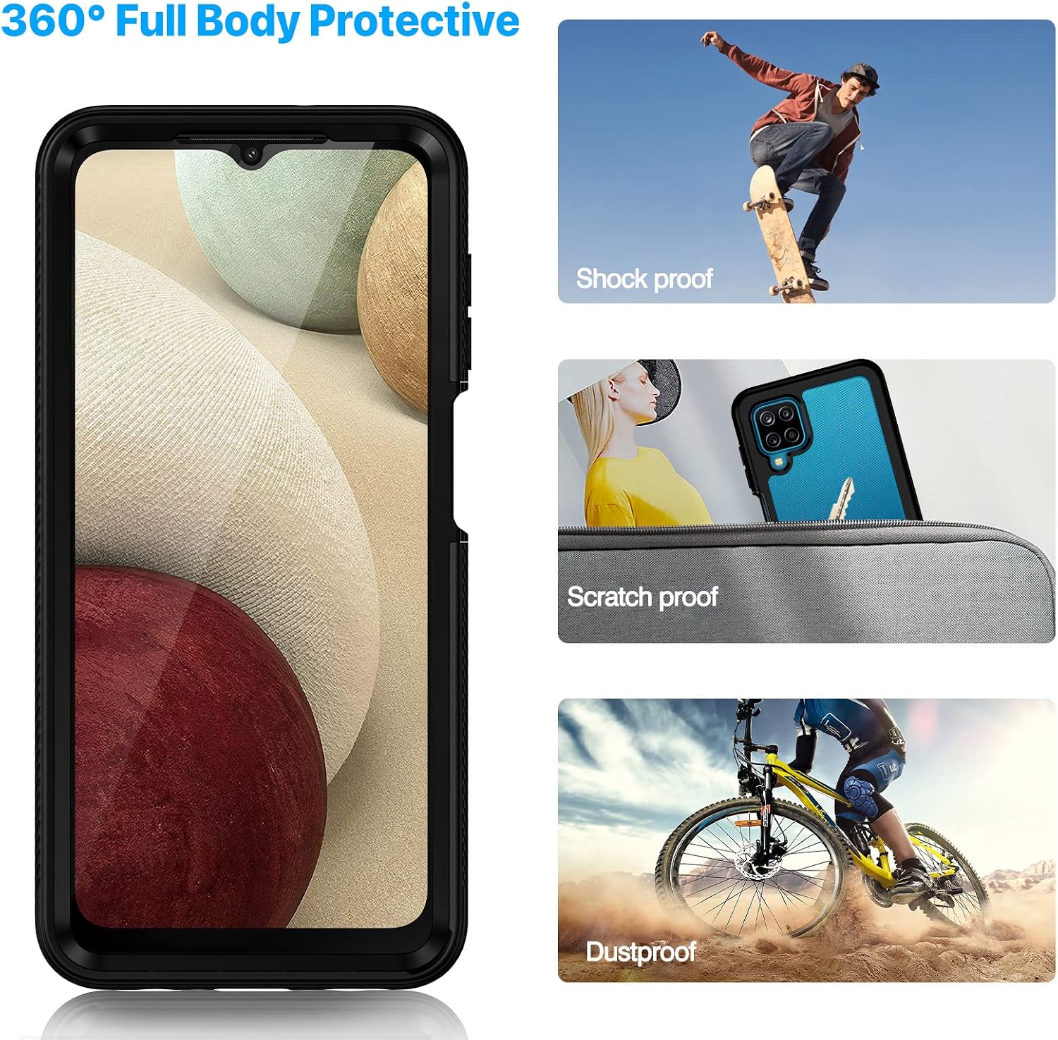 Detalle 2 de Samsung A12 case with 360° protection
