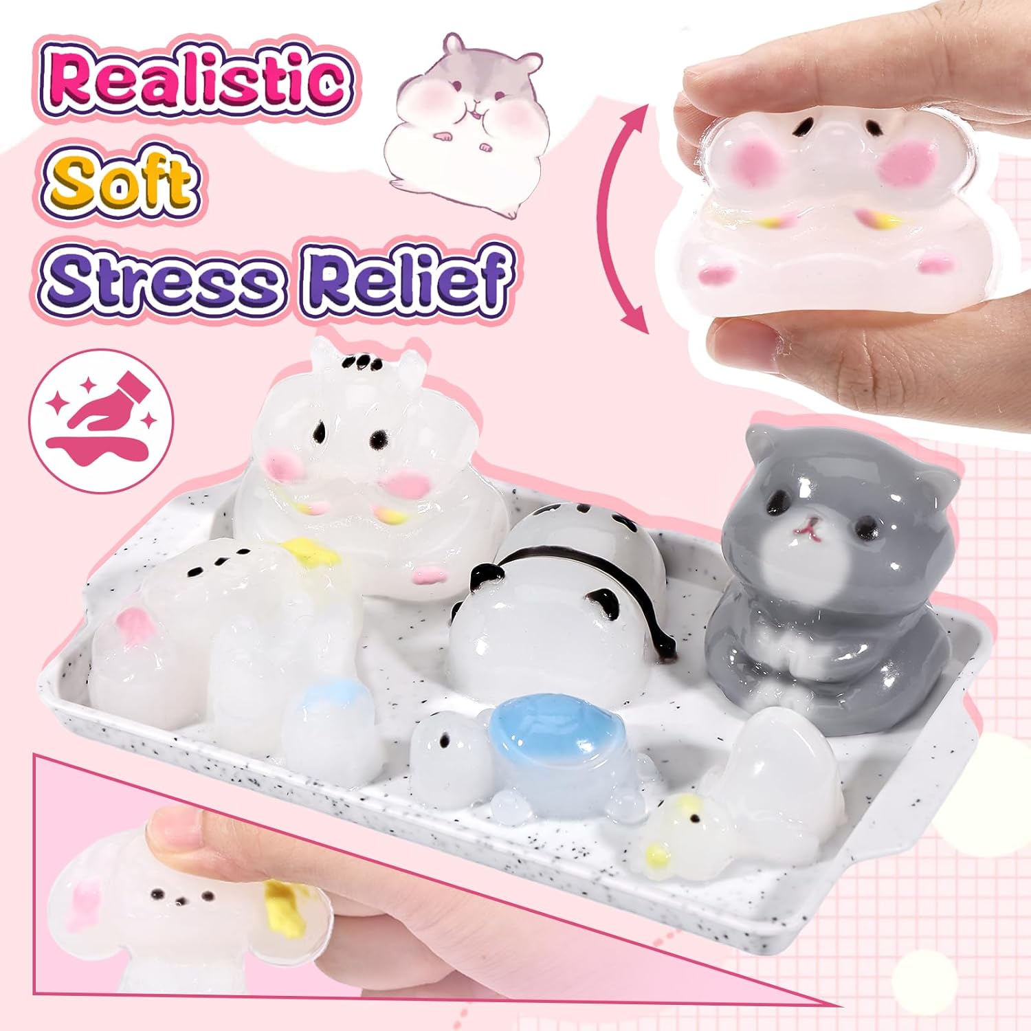 Detalle de DIY Animal Squishy Kit with Fast Cure Liquid Silicone – 6-in-1 Mould, 200g AB 1:1, Complete Tool Set