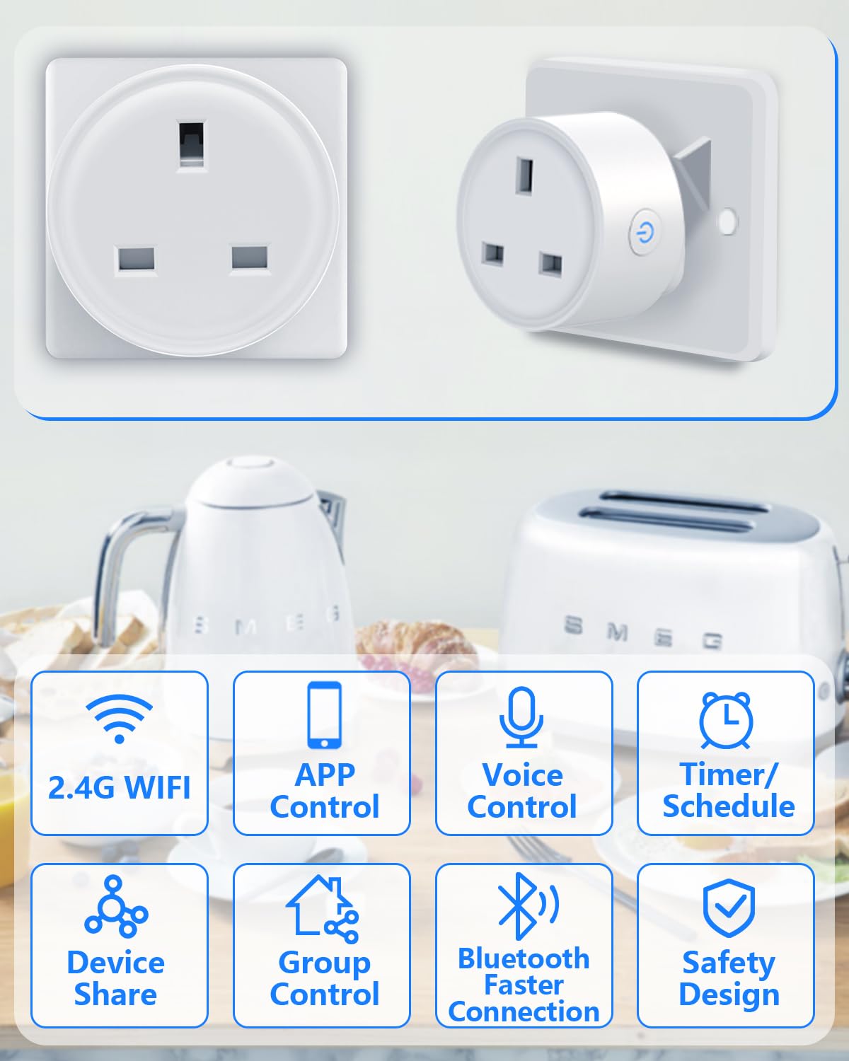 Detalle 2 de Avatar Smart Plug 4 Pack for Alexa & Google Home ⌘