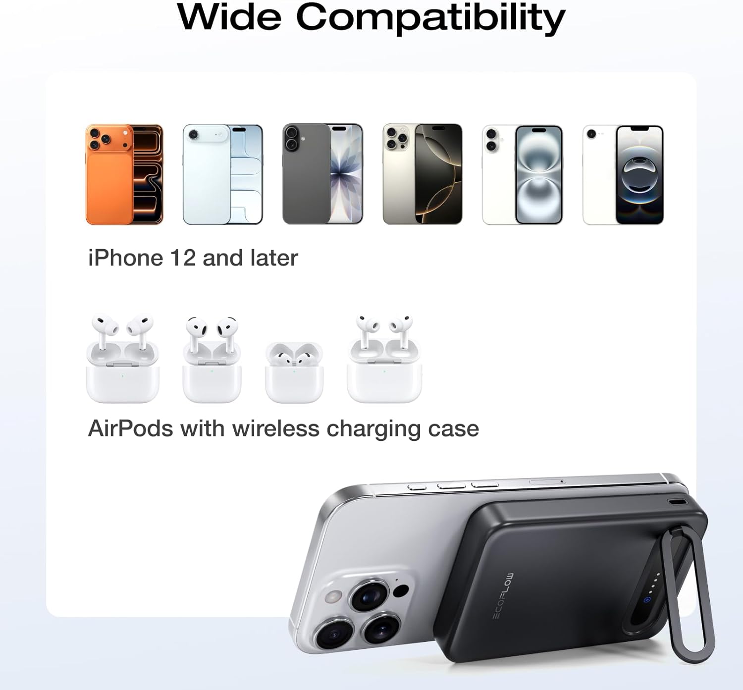 Detalle de Ecoflow Rapid Mag Power Bank 10,000mAh with Qi2 15W Wireless Charging and MagSafe