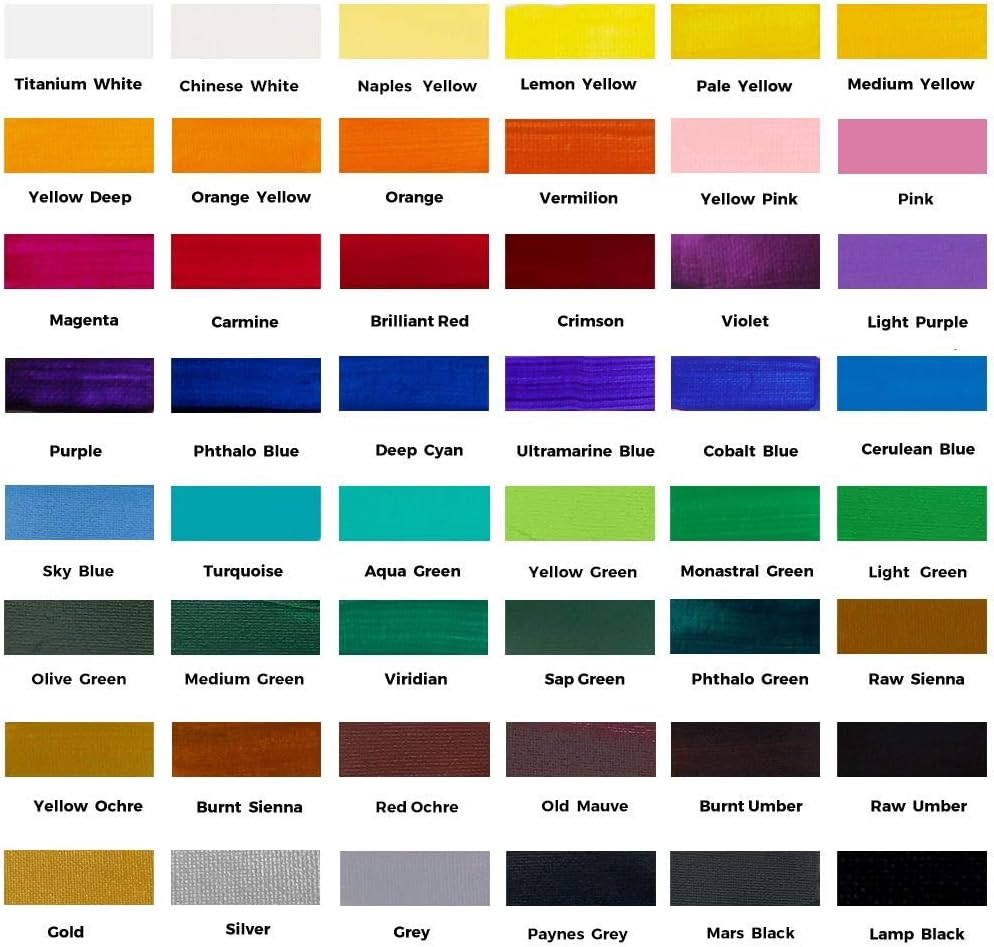 Thumbnail 6 de MONT MARTE Acrylic Paint Set (48 x 36ml) – Semi-matte Finish, 48 Colours