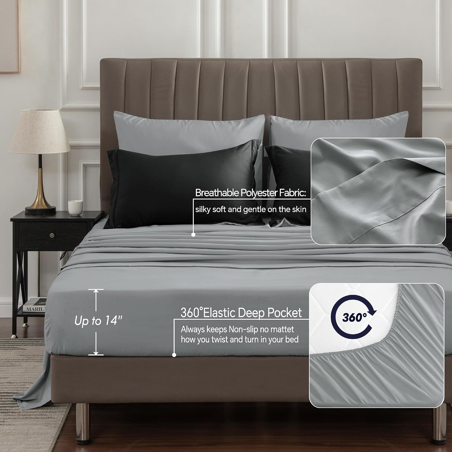 Thumbnail 1 de BEDELITE Queen Comforter Set 7 Pieces