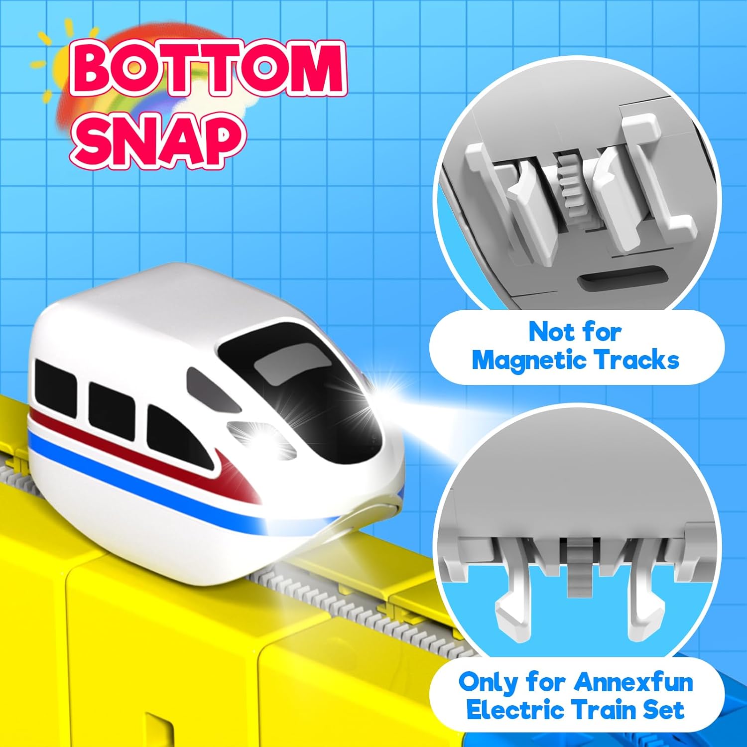 Thumbnail 4 de Only Electric Train Cars (2-Pack) for Magneverse Tracks – USB Rechargeable
