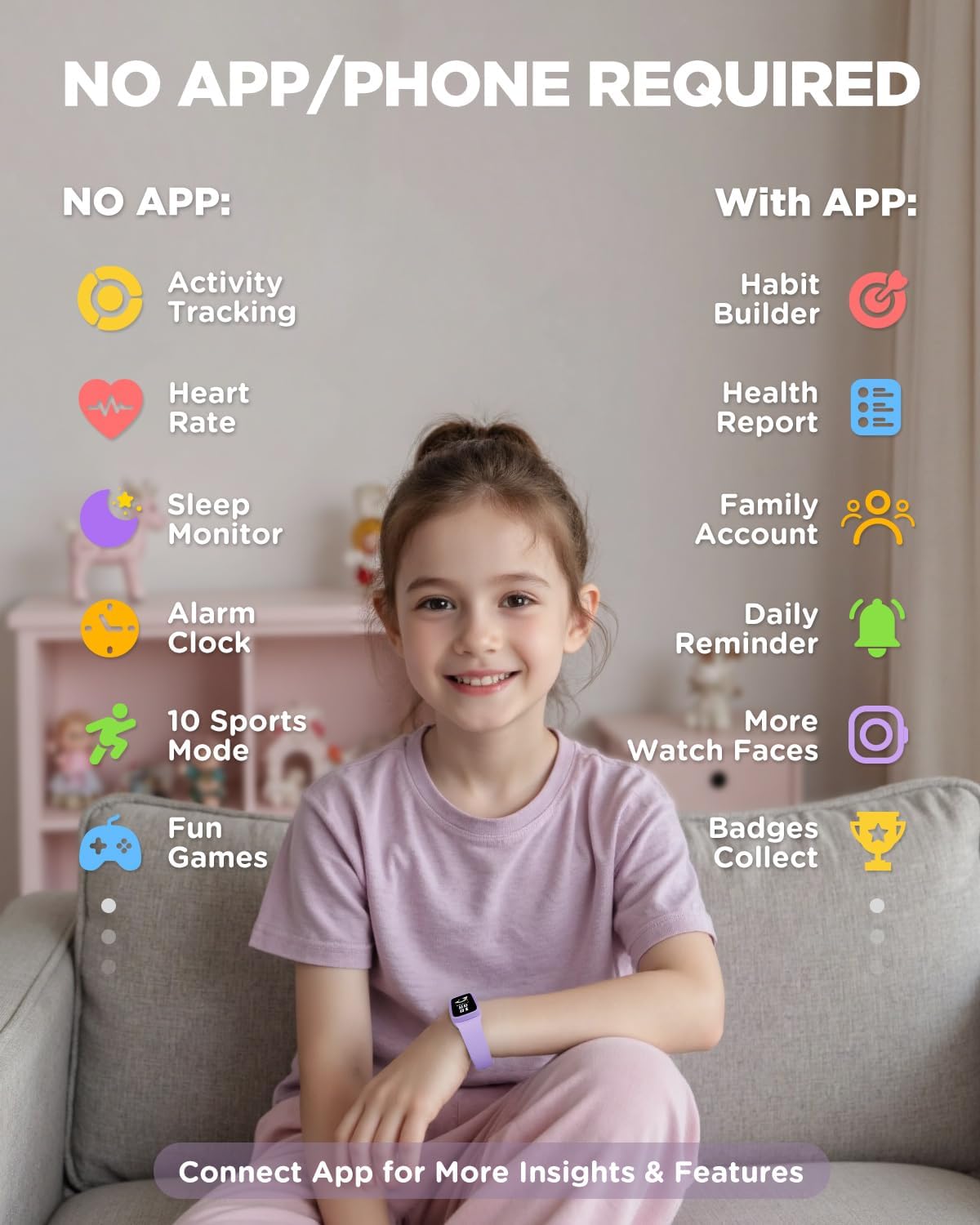 Detalle de BIGGERFIVE Vigor 3 Kids Fitness Tracker 10d