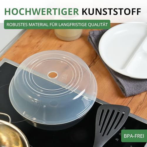 Detalle de Westmark Mikrowellen-Abdeckhauben, 2er-Set, Durchmesser 25 cm – Transparent