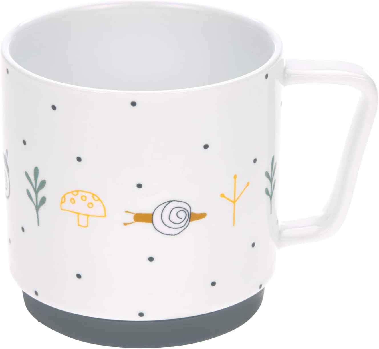 Detalle 2 de LÄSSIG Porzellan-Kindergeschirrset Garden Explorer – Teller, Schüssel, Tasse mit Silikonring